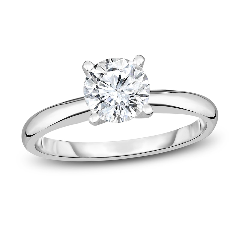 Diamond Solitaire Engagement Ring 3/8 ct tw Round 14K White Gold (I2/I)