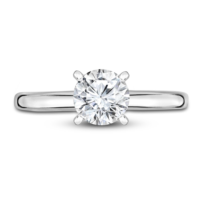 Diamond Solitaire Engagement Ring 3/8 ct tw Round 14K White Gold (I2/I)