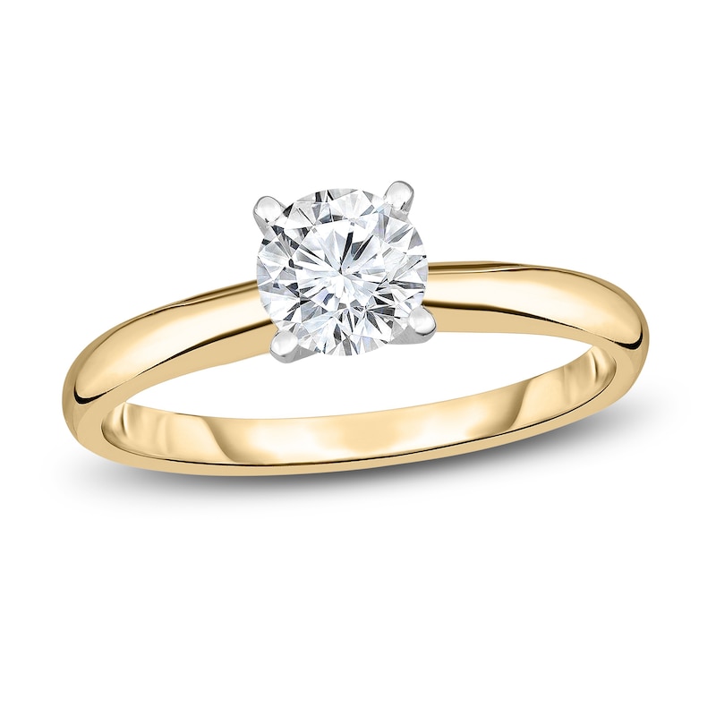 Diamond Solitaire Engagement Ring 1/4 ct tw Round 14K Yellow Gold (I2/I)