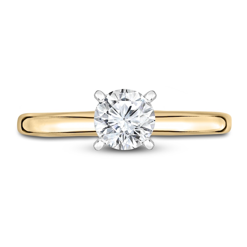 Diamond Solitaire Engagement Ring 1/4 ct tw Round 14K Yellow Gold (I2/I)