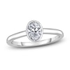 Thumbnail Image 1 of Diamond Solitaire Engagement Ring 1-1/2 ct tw Bezel-Set Oval 14K White Gold (I2/I)