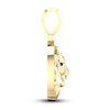 Thumbnail Image 2 of Men's 10K Yellow Gold Lion Charm 1/8 ct tw Round Diamonds