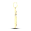 Men's Black/White Diamond Cross Charm 3/4 ct tw Round 10K Yellow Gold
