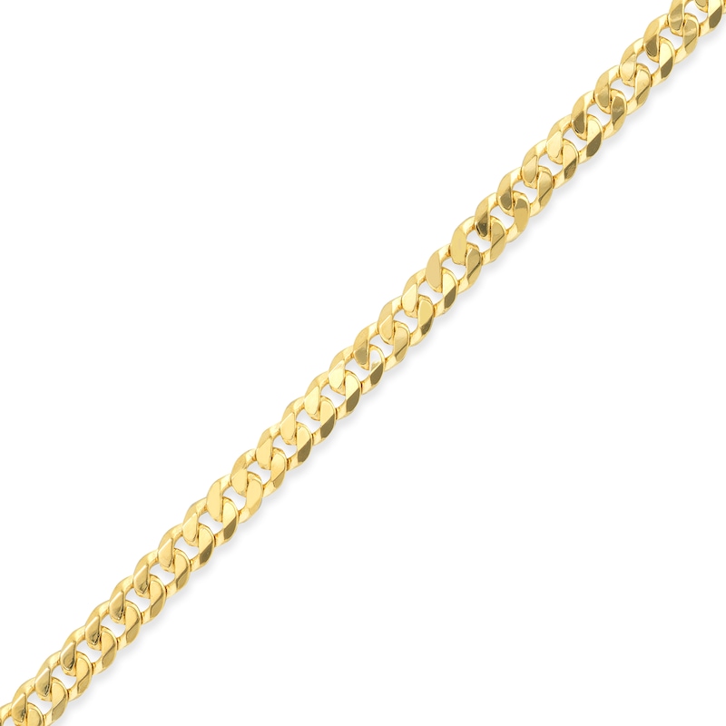 Men's Solid Round Cuban Chain Bracelet 14K Yellow Gold 7.25" 3.1mm