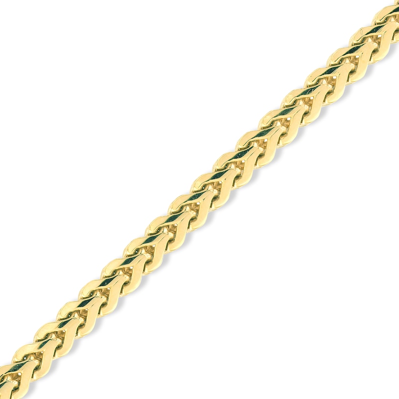 Main Image 2 of Solid Flat Bombe Franco Chain Bracelet 14K Yellow Gold 8.5" 4.0mm