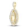 Thumbnail Image 1 of Men's Diamond Blessed Mother Necklace Charm 1/4 ct tw Round 10K Yellow Gold