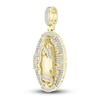 Thumbnail Image 2 of Men's Diamond Blessed Mother Necklace Charm 1/4 ct tw Round 10K Yellow Gold