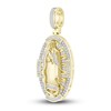 Thumbnail Image 1 of Men's Diamond Blessed Mother Necklace Charm 1/4 ct tw Round 10K Yellow Gold