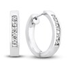 Thumbnail Image 1 of Diamond Hoop Earrings 1/4 ct tw Round 14K White Gold