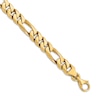 Thumbnail Image 2 of Men's Solid Figaro Chain Bracelet 14K Yellow Gold 8.0mm 8"