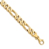 Thumbnail Image 1 of Men's Solid Figaro Chain Bracelet 14K Yellow Gold 8.0mm 8"