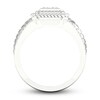 Thumbnail Image 3 of Men's Diamond Ring 5/8 ct tw Square-cut/Round 10K White Gold