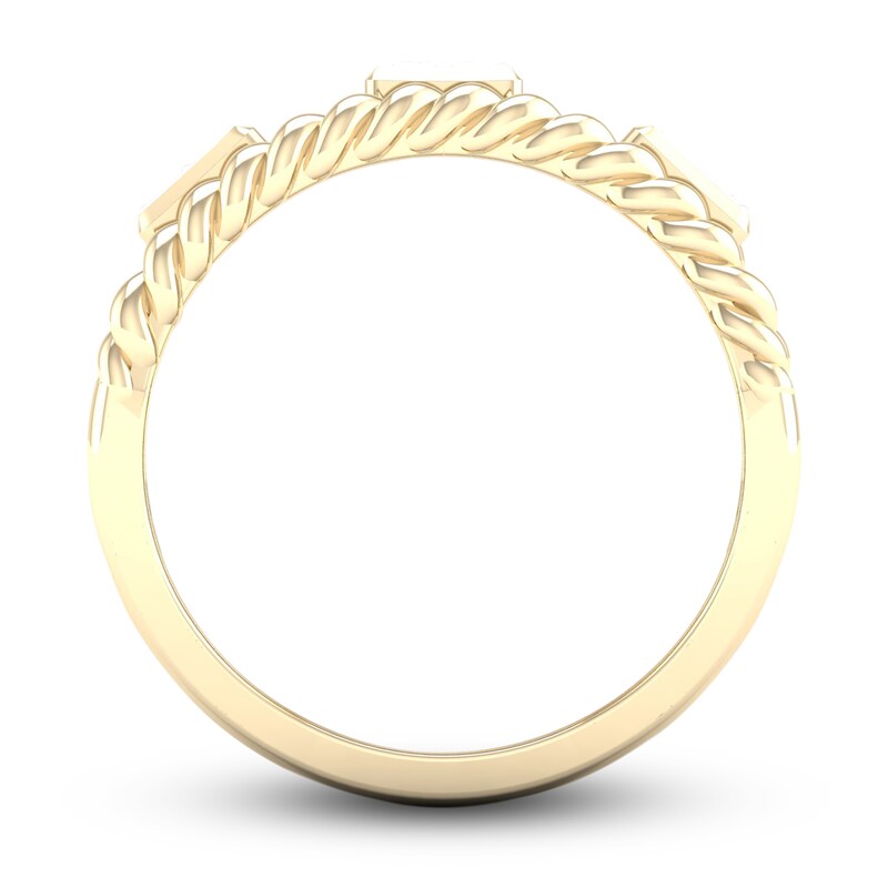 Main Image 4 of Men's Diamond Ring 1/2 ct tw Square-cut 10K Yellow Gold