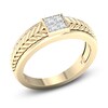 Thumbnail Image 2 of Men's Diamond Ring 1/3 ct tw Square-cut 10K Yellow Gold
