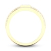 Thumbnail Image 4 of Men's Diamond Ring 1/3 ct tw Square-cut 10K Yellow Gold