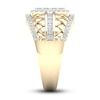 Thumbnail Image 3 of Men's Diamond Ring 1-1/4 ct tw Square-cut/Round 10K Yellow Gold