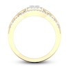Thumbnail Image 4 of Men's Diamond Ring 1-1/4 ct tw Square-cut/Round 10K Yellow Gold