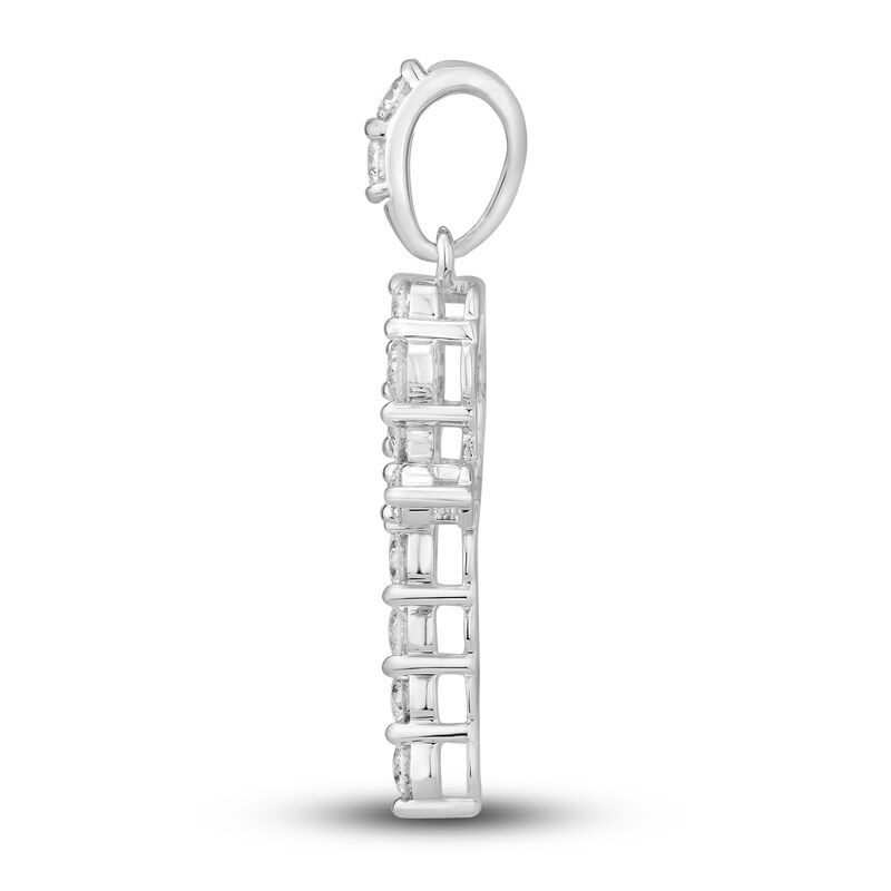 Main Image 2 of Men's Diamond Ankh Charm 2 ct tw Round 10K White Gold