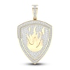 Thumbnail Image 1 of Men's Diamond Fire Charm 1/2 ct tw Round 10K Yellow Gold