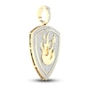 Thumbnail Image 2 of Men's Diamond Fire Charm 1/2 ct tw Round 10K Yellow Gold