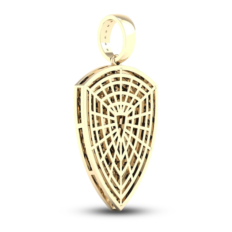 Main Image 4 of Men's Diamond Fire Charm 1/2 ct tw Round 10K Yellow Gold