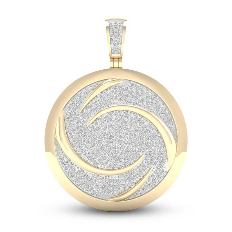 Men's Diamond Air Charm 3/4 ct tw Round 10K Yellow Gold