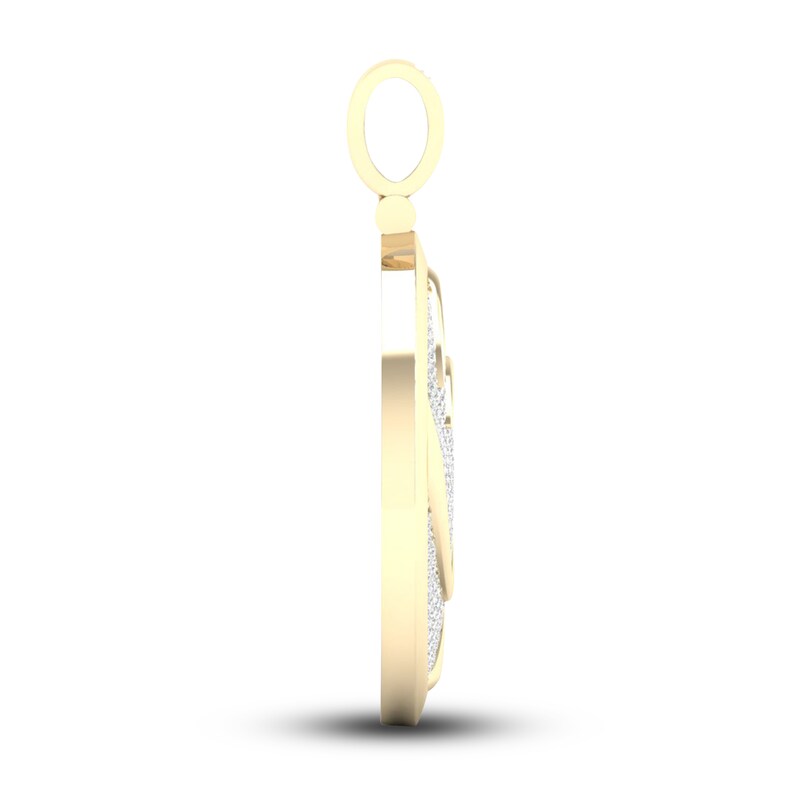 Main Image 3 of Men's Diamond Air Charm 3/4 ct tw Round 10K Yellow Gold