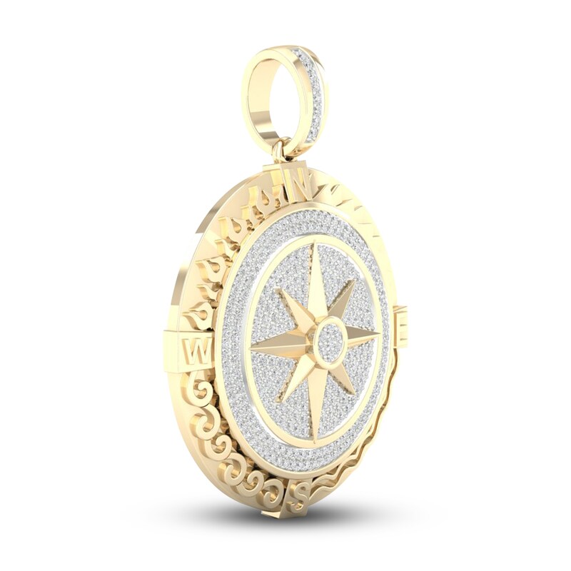 Main Image 2 of Men's Diamond Earth Charm 3/4 ct tw Round 10K Yellow Gold