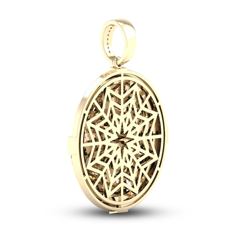 Main Image 4 of Men's Diamond Earth Charm 3/4 ct tw Round 10K Yellow Gold
