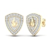 Thumbnail Image 2 of Men's Diamond Fire Stud Earrings 1/5 ct tw Round 10K Yellow Gold