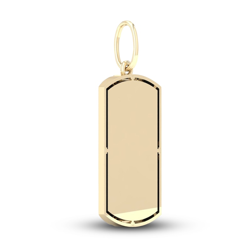 Main Image 3 of Men's Diamond Charm 1/4 ct tw Square-cut 10K Yellow Gold