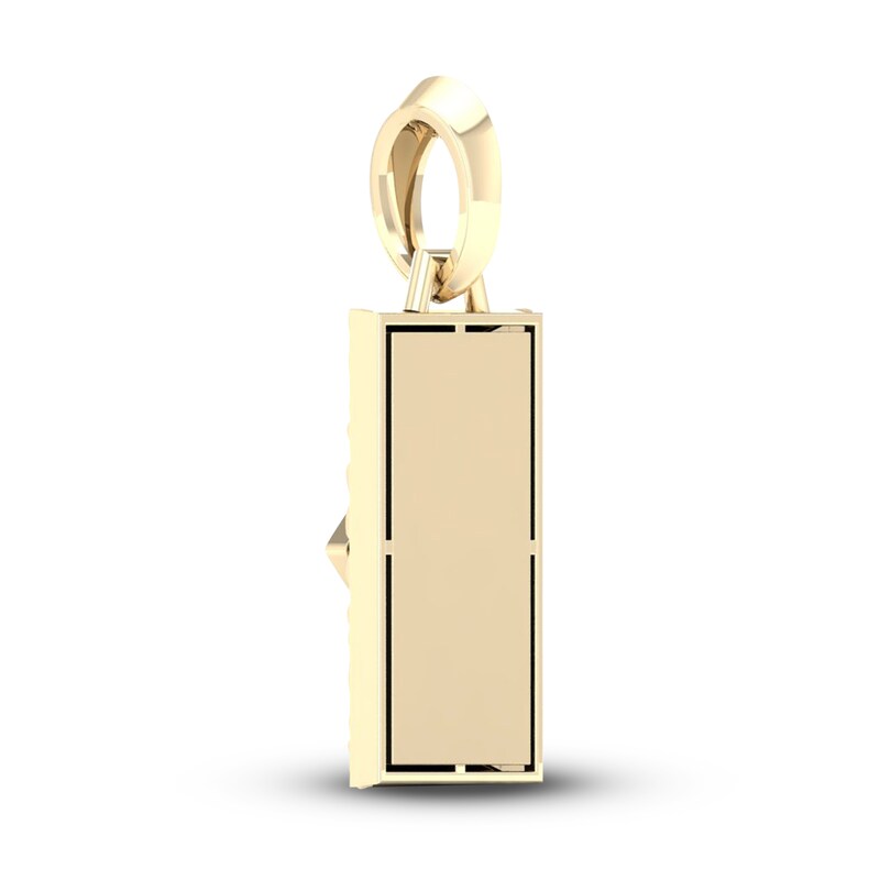 Main Image 2 of Men's Diamond Charm 1/3 ct tw Square-cut/Round 10K Yellow Gold