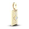 Men's Diamond Charm 1/3 ct tw Princess/Round 10K Yellow Gold