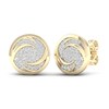 Thumbnail Image 3 of Men's Diamond Air Stud Earrings 1/4 ct tw Round 10K Yellow Gold