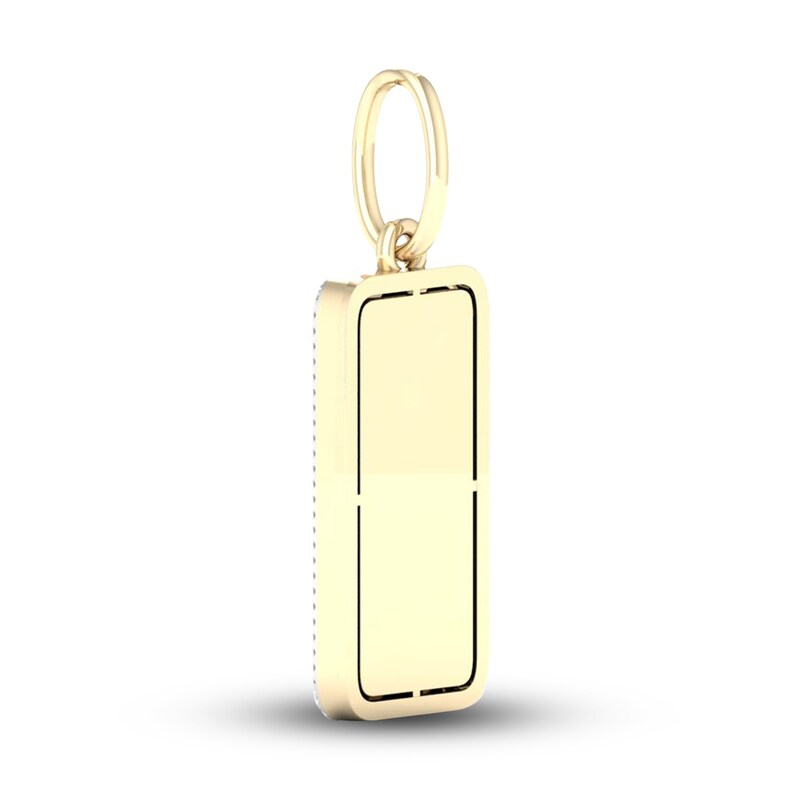 Main Image 3 of Men's Diamond Charm 5/8 ct tw Square-cut/Round 10K Yellow Gold