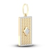 Men's Diamond Charm 1/2 ct tw Princess/Round 10K Yellow Gold