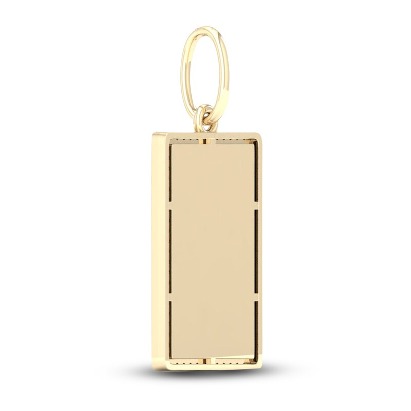 Main Image 3 of Men's Diamond Charm 1/2 ct tw Square-cut/Round 10K Yellow Gold
