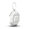 Thumbnail Image 3 of Men's Diamond Charm 3/4 ct tw Square-cut/Round 10K White Gold