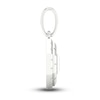 Thumbnail Image 4 of Men's Diamond Charm 3/4 ct tw Square-cut/Round 10K White Gold