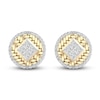Thumbnail Image 0 of Men's Diamond Stud Earrings 1/2 ct tw Princess/Round 10K Yellow Gold