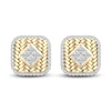 Thumbnail Image 1 of Men's Diamond Stud Earrings 1/2 ct tw Square-cut/Round 10K Yellow Gold