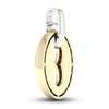 Men's Lab-Created Diamond Necklace Charm 1 ct tw Round 14K Yellow Gold