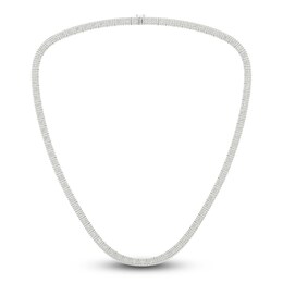 Men's Lab-Created Diamond Chain Necklace 7 ct tw Round 14K White Gold