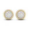 Men's Lab-Created Diamond Stud Earrings 2 ct tw Round 14K Yellow Gold