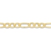 Thumbnail Image 2 of Semi-Solid Figaro Chain Choker Necklace 14K Yellow Gold 12" Adj.