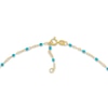 Thumbnail Image 3 of Solid Station Necklace Turquoise Enamel 14K Yellow Gold 18"