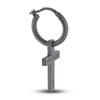 Marco Dal Maso Men's Cross Mono Hoop Earring Sterling Silver