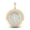 Thumbnail Image 1 of Men's Diamond Necklace Charm 1 ct tw Round 10K Yellow Gold