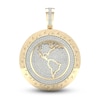 Thumbnail Image 0 of Men's Diamond Necklace Charm 1 ct tw Round 10K Yellow Gold