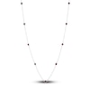 Thumbnail Image 1 of Natural Garnet Station Necklace Sterling Silver 18"
